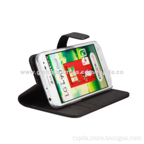 Fast delivery time wallet design PU leather phone cases for LG L70, various colors are available